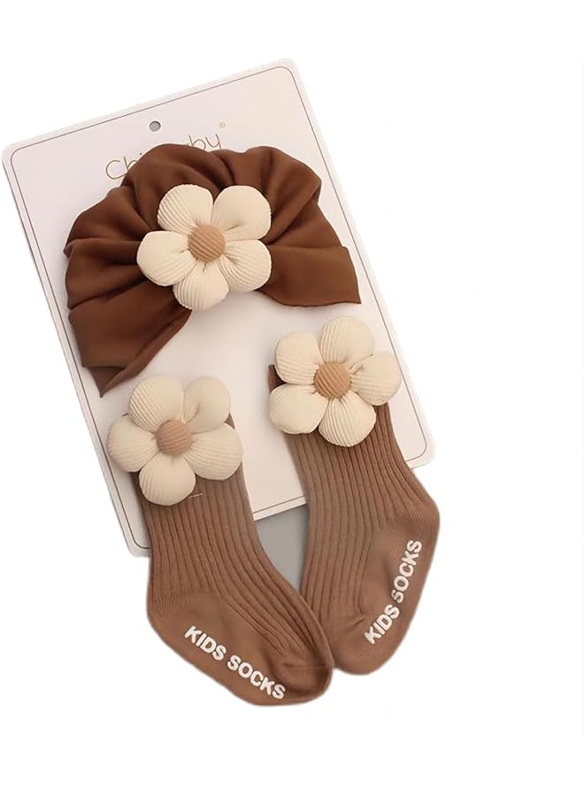 إيروريكس مجموعات عصابات رأس وجوارب للأطفال، عصابات شعر، فيونكات شعر، إكسسوارات شعر للبنات حديثي الولادة - Image 1