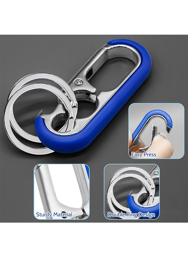 Muyixin 3 قطع من سلاسل مفاتيح السيارات للرجال، سلسلة مفاتيح توربو للسيارة، سلسلة مفاتيح مضادة للفقدان مع حلقات مفاتيح مزدوجة، سلاسل مفاتيح سريعة الفك للسيارة للرجال/النساء  - Image 3