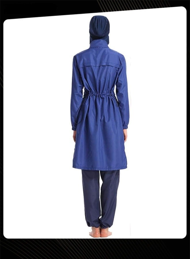 JOLLY ملابس سباحة صيفية كاملة التغطية للنساء المسلمات 3 قطع مع أكمام طويلة وفضفاضة سريعة الجفاف وقابلة للتنفس لحماية من الشمس - Image 3