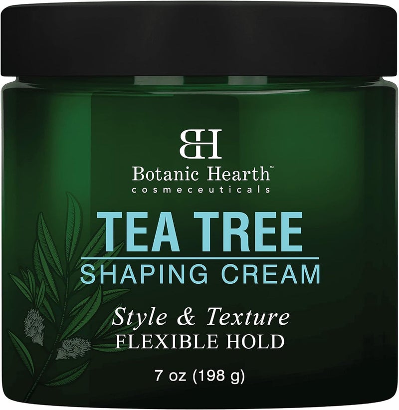 Botanic Hearth Tea Tree Shaping Cream, Hair Styling Cream with Collagen & Biotin | Style & Texture, Strong & Flexible Hold, for All Hair Types | Men and Women | Made in USA | 7 Oz - Image 1