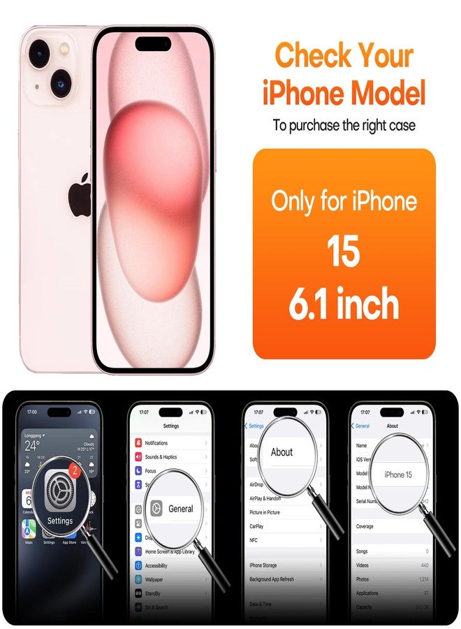 ImpactStrong Magnetic Guard Designed for iPhone 15 Case [Camera Protection] [Military Grade Drop Tested] [Compatible with MagSafe] Slim Translucent Matte Phone Case (6.1") - Navy Blue - Image 2