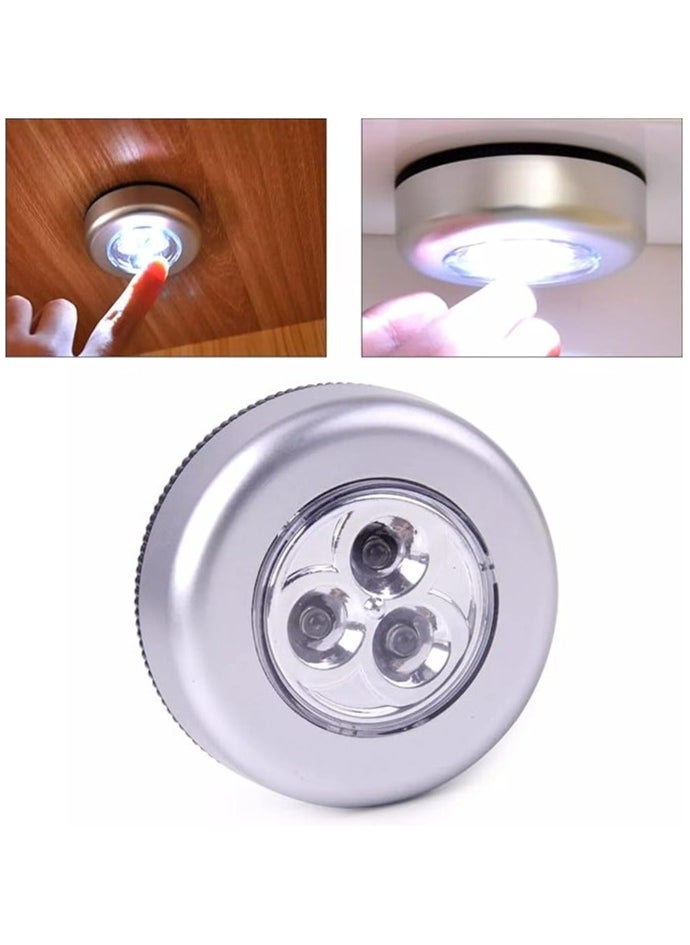 Spaceshoop - Wireless LED lamp   Can be stuck anywhere on the wall cabinet bathroom or kitchen 4pcs - Image 1