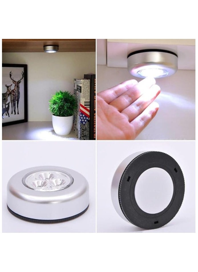 Spaceshoop - Wireless LED lamp   Can be stuck anywhere on the wall cabinet bathroom or kitchen 4pcs - Image 1