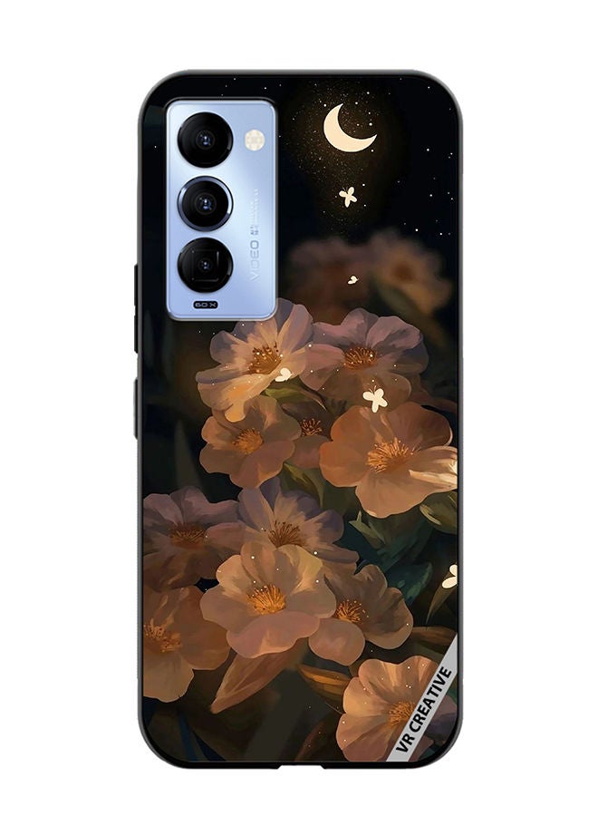 VR CREATIVE Protective Case Cover For Tecno Camon 18/18 P Flower With Butterfly Design Multicolour - Image 1