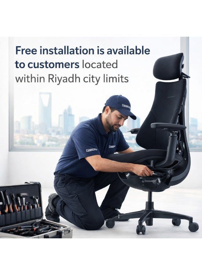 LiberNovo Ergonomic Office Chair - Comfy Adjustable Desk Chair with Adaptive Lumbar Support, 160° Recline & Built-in Spine Stretch for Back Comfort, Home Office Long Hours Use, 48cm Version Black - Image 3