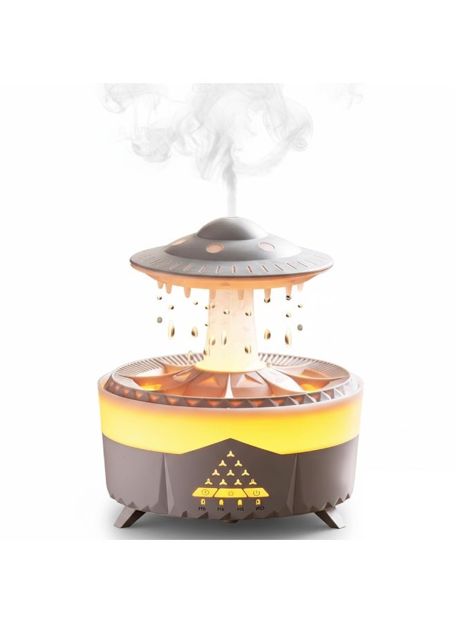 Denx Raindrop Cool Mist Humidifier with Essential Oil Diffuser, 7-Color LED Lights, Remote Control, 4 Timer Modes, Ultra-Quiet Air Humidifier for Bedroom, Baby Room, Office, Home & SPA - Image 1
