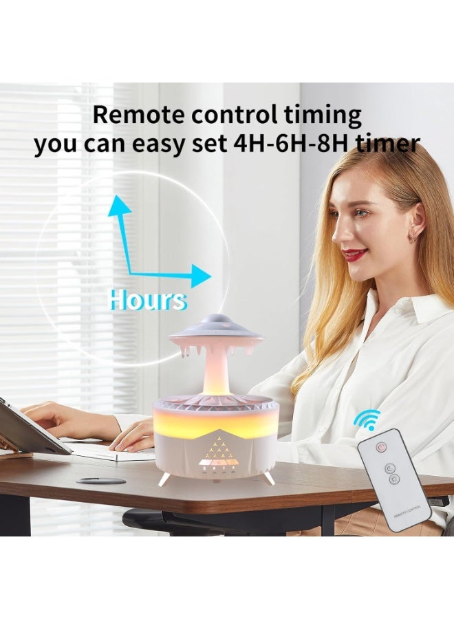 Denx Raindrop Cool Mist Humidifier with Essential Oil Diffuser, 7-Color LED Lights, Remote Control, 4 Timer Modes, Ultra-Quiet Air Humidifier for Bedroom, Baby Room, Office, Home & SPA - Image 5