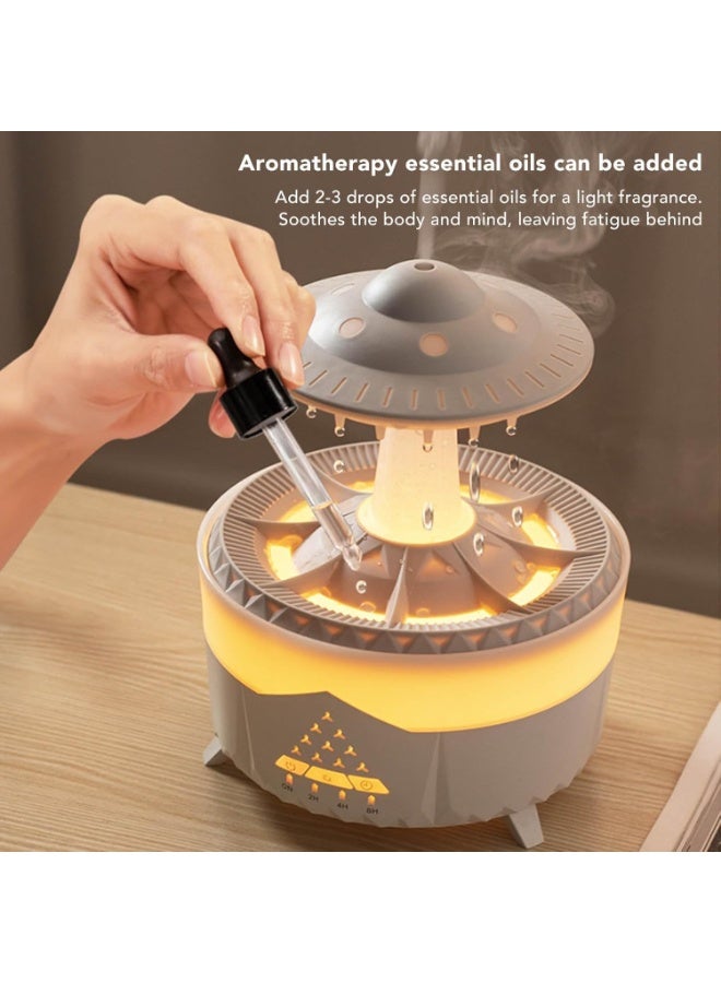 Denx Raindrop Cool Mist Humidifier with Essential Oil Diffuser, 7-Color LED Lights, Remote Control, 4 Timer Modes, Ultra-Quiet Air Humidifier for Bedroom, Baby Room, Office, Home & SPA - Image 4