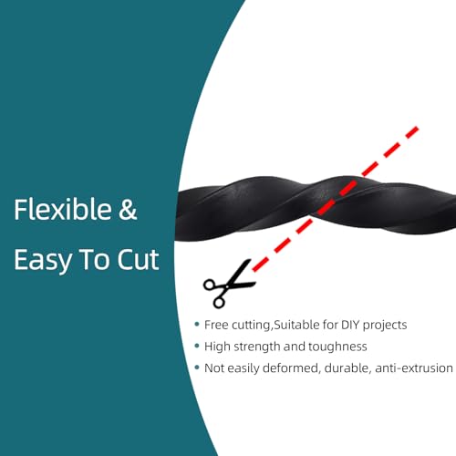 Tintvent Solid Rectangle Rubber Seal with High Tack Self-Adhesive Tape, EPDM Foam Rubber Weather Stripping for Boat, Auto, RV, Marine, Garage Doors/Window Seal, Black(26Feet) - Image 4