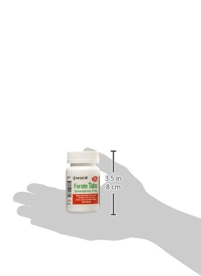 Major Pharmaceuticals - Major Ferate Tabs Elemental Iron 27mg 100 tablets - Image 1