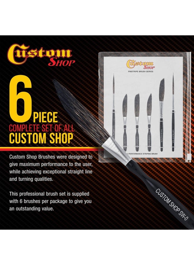 Generic Pinstriping Brush Master Set Sword 0 00 000 Scroll 1 And 2 Long Liner 00 - The Complete Set Of Every Brush Style And Size - High Performance Striping Brushes - Image 2