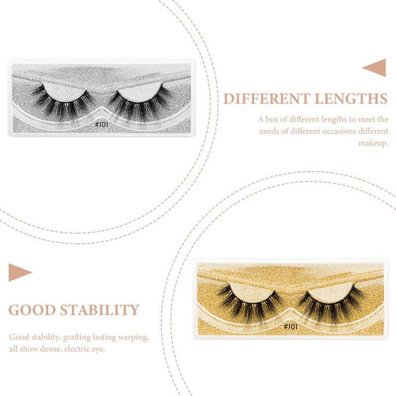12 Pairs Thick False Eyelashes Colorful Base Mixed Volume Curl False Lash Set for Women Stage Makeup and Natural Look - Image 3