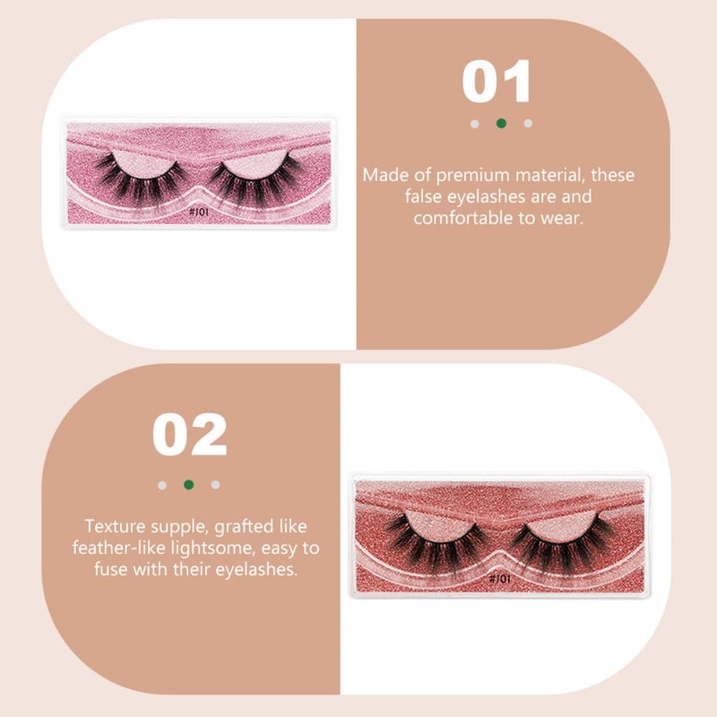 12 Pairs Thick False Eyelashes Colorful Base Mixed Volume Curl False Lash Set for Women Stage Makeup and Natural Look - Image 4