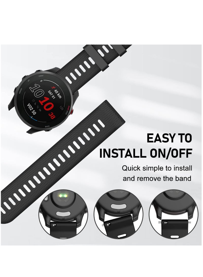 Compatible with Garmin Vivoactive 4 Band 22mm Quick Release Soft Silicone Watch Band for Garmin Forerunner255/Garmin Venu 2/Garmin Forerunner265 Smartwatch - Image 3