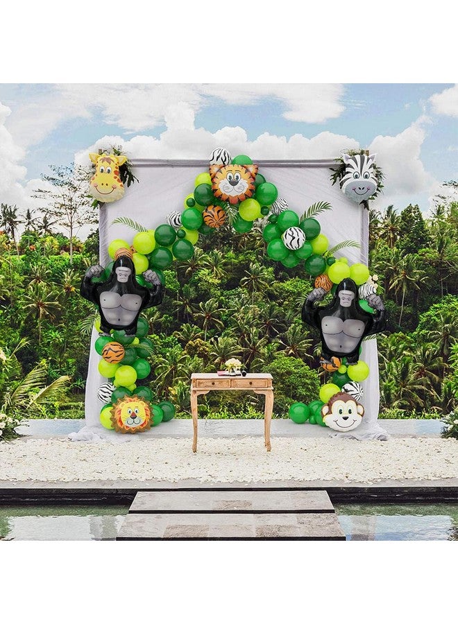 CYMYLAR 3pcs Gorilla foil balloons monkey king kong balloons Jungle Safari theme party supplies balloon gorilla tag birthday party decoration VR game theme Gorilla balloons primate fan party balloons  - Image 5