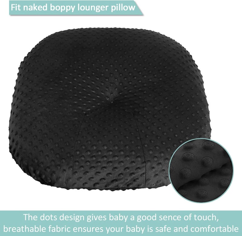 Owlowla Newborn Lounger Cover,Minky Removable Slipcover Fits Newborn Lounger for Baby Boy Girl(True Black) - Image 2