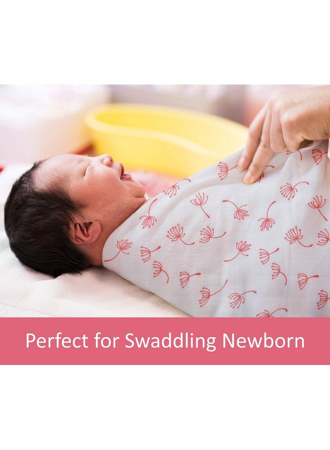 لوفلاب طقم لفافات الأطفال من قماش موسلين قطني 100%، عبوة من 3 قطع، مقاس 120 سم × 100 سم (47 بوصة × 39 بوصة)، مطبوع عليه قلوب وطيور على اللون الأبيض، للأطفال من سن 0 إلى 18 شهرًا فما فوق، لفافات موسلين مولمول مطبوعة للأطفال حديثي الولادة - Image 3