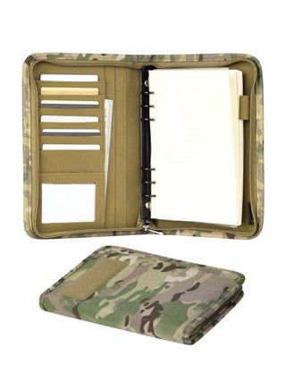 Tactical Ring Binder Padfolio with 80 Sheets of Loose-Leaf Paper, Weatherproof Padfolio Zippered Notebook Cover with Ring Binder for Folders, Business Cards Detachable 6-Ring Notepad - pzsku/Z1C784776FA0F90029C9BZ/45/_/1698667177/2fdb38bf-dcbe-4433-a3cb-96c99a24213a