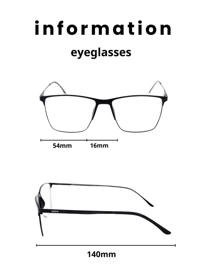 Baleno WAYFARER Frame Eyeglasses with High-Quality Anti-Reflective Lenses - Stylish & Durable Prescription Glasses - Image 2