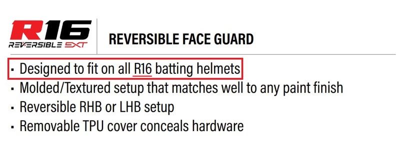 Rawlings | R16 Reversible Extension Piece | Reversible Face Guard | Matte Dark Green - Image 3