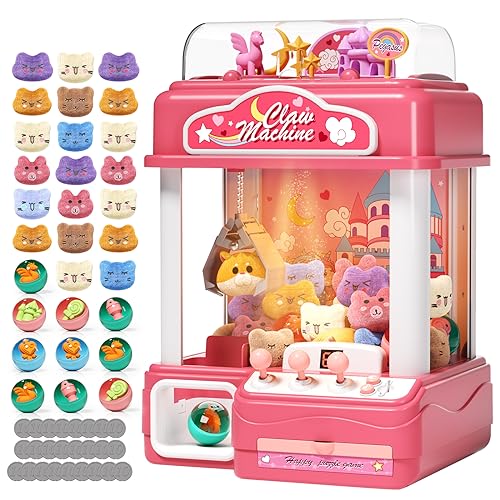 Aiqi 55 PCS Large Kids Claw Machine Candy Vending Grabber Prize Dispenser Toys for Girls Boys with Lights Sound Electronic Claw Game Machine Toys for 3 4 5 6 7 8 Years Old Girls - Image 1