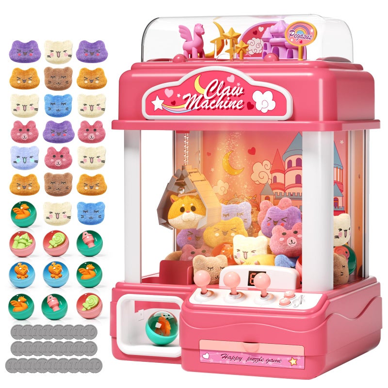 Aiqi 55 PCS Large Kids Claw Machine Candy Vending Grabber Prize Dispenser Toys for Girls Boys with Lights Sound Electronic Claw Game Machine Toys for 3 4 5 6 7 8 Years Old Girls - Image 2