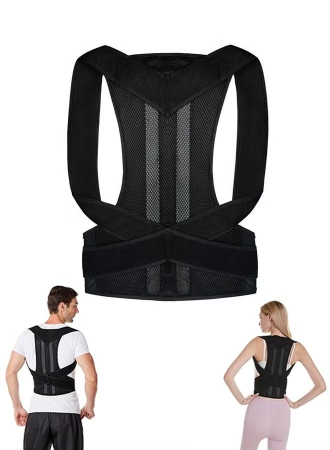 Posture Corrector for Women and Men, Brace for Upper and Lower Back Pain Relief, Adjustable and Fully Back Support Improve Back Posture and Lumbar Support - Image 1