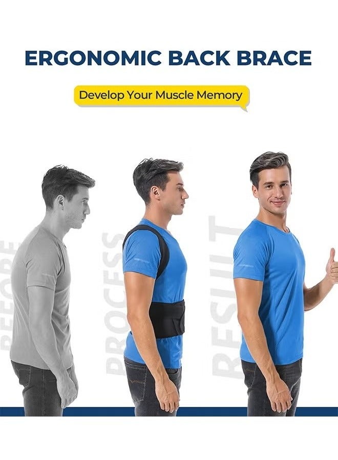 Posture Corrector for Women and Men, Brace for Upper and Lower Back Pain Relief, Adjustable and Fully Back Support Improve Back Posture and Lumbar Support - Image 3