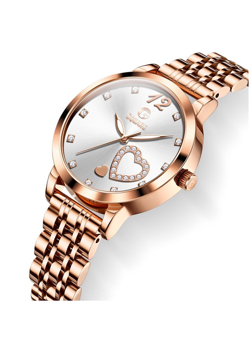 Gsquare Women’s Analog Quartz Rose Gold Stainless Steel Watch – Model 5189 - Image 3
