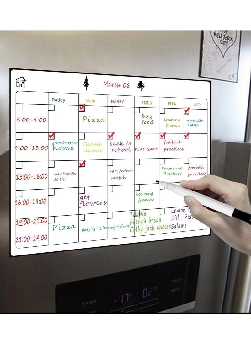 Generic - White Magnetic Dry Erase Calendar Whiteboard - Image 1