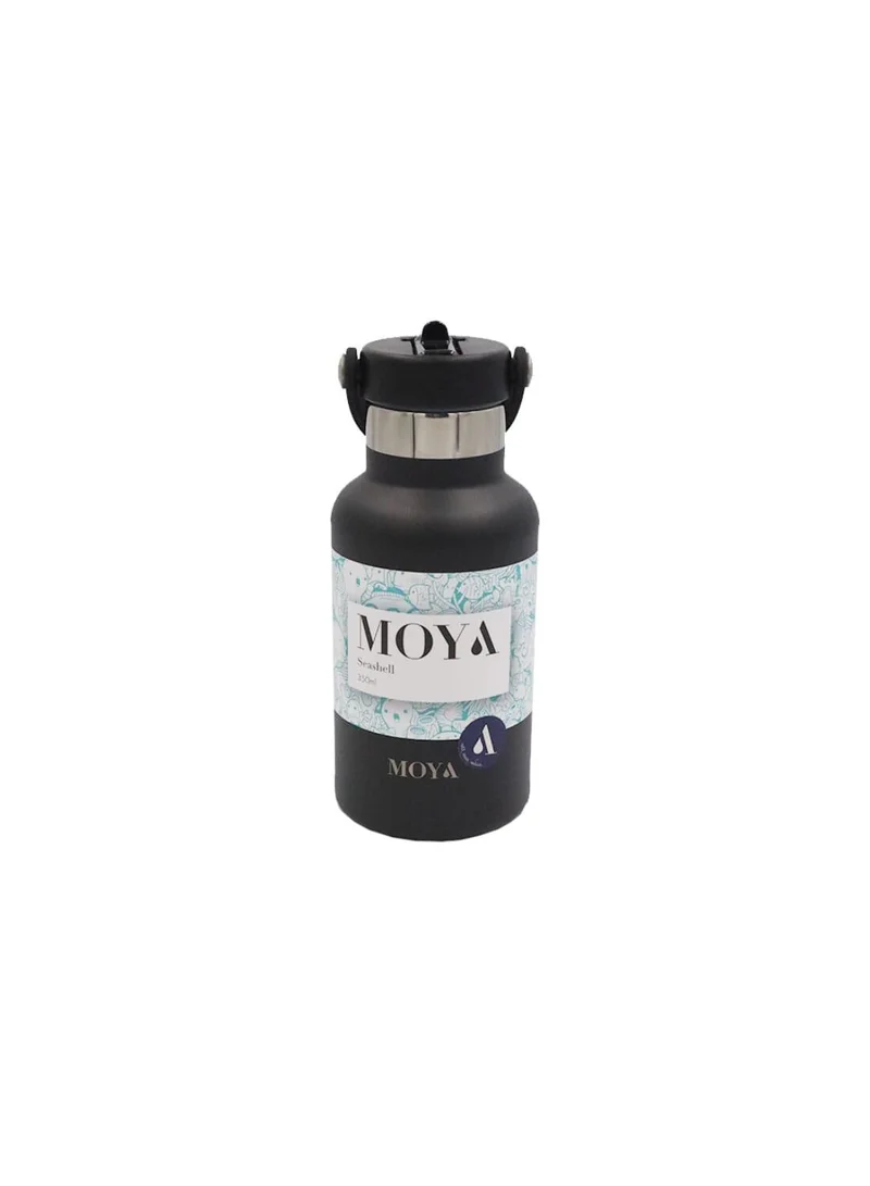 مويا Moya "Seashell" 350ml Insulated Sustainable Water Bottle Black