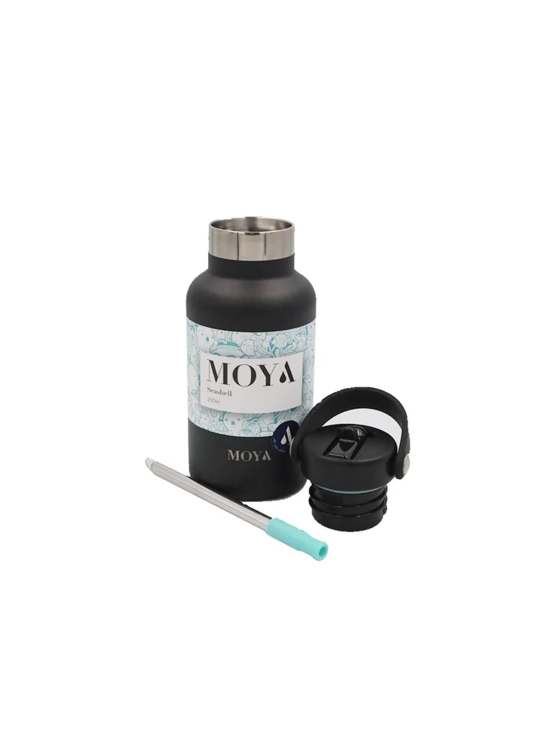 مويا Moya "Seashell" 350ml Insulated Sustainable Water Bottle Black