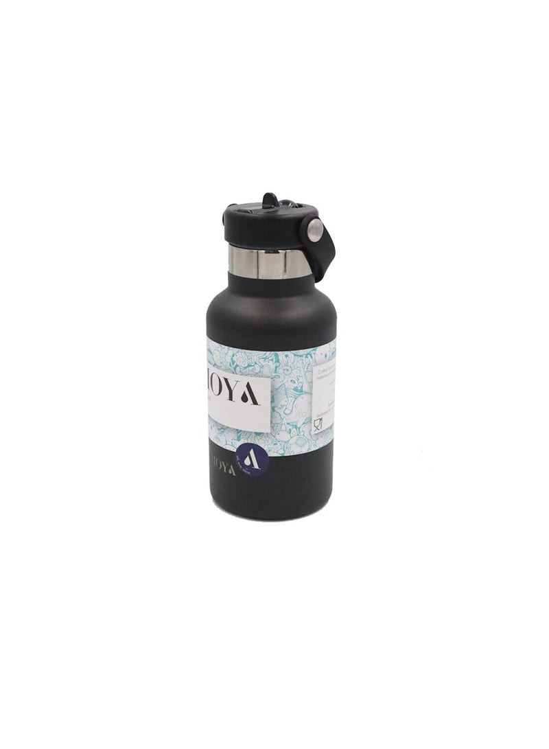 Moya "Seashell" 350ml Insulated Sustainable Water Bottle Black - Image 4