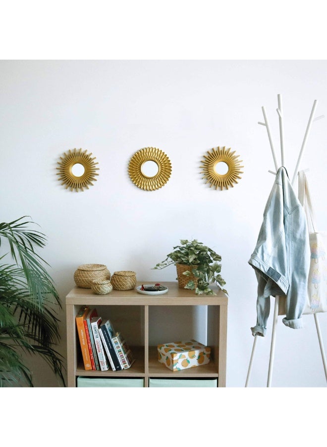 مرآة حائط ذهبية - مرايا حائط للديكور الداخلي والمنزلي، مرايا دائرية ذهبية لتزيين الحائط، مرايا دائرية لتزيين الحائط الحديث - Image 4