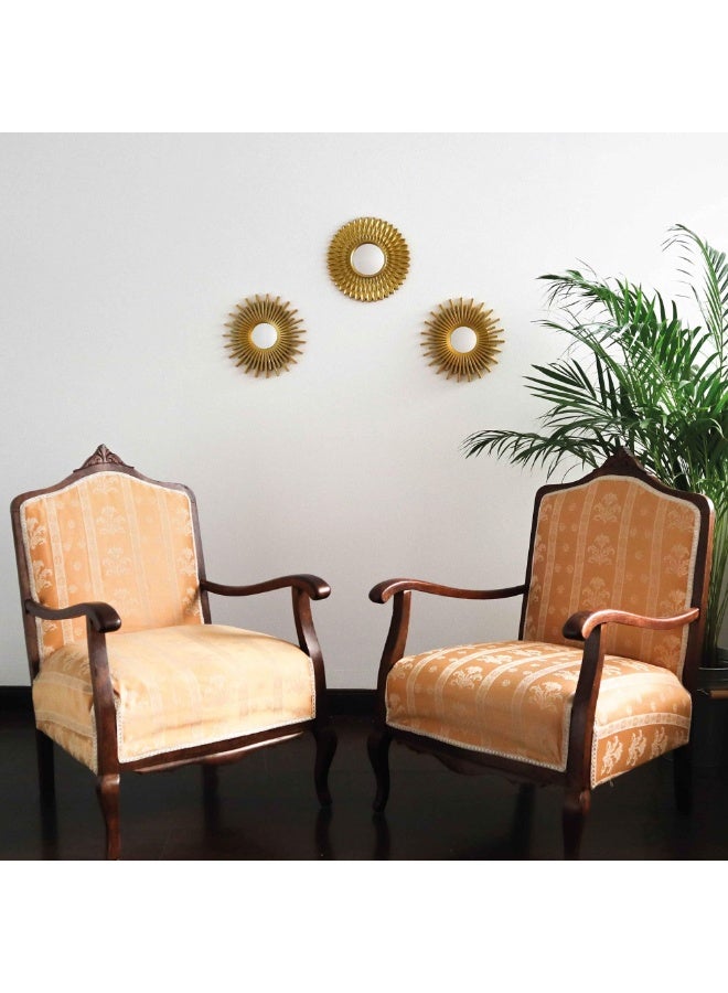 مرآة حائط ذهبية - مرايا حائط للديكور الداخلي والمنزلي، مرايا دائرية ذهبية لتزيين الحائط، مرايا دائرية لتزيين الحائط الحديث - Image 5