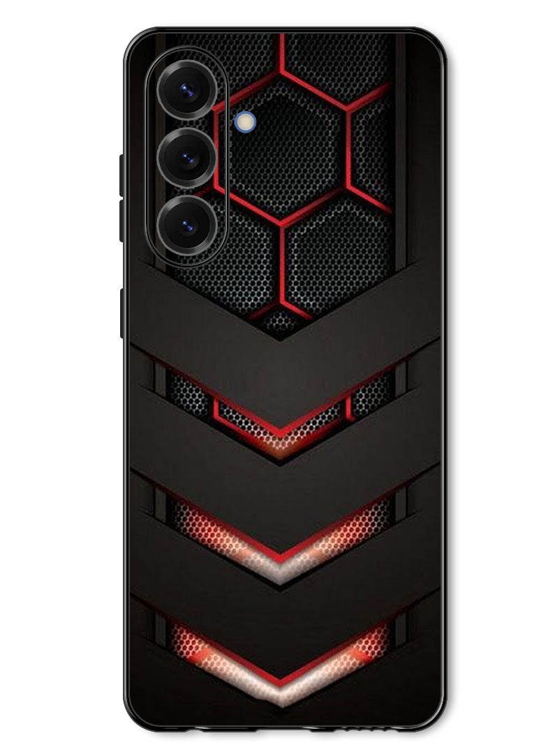 Theodor Case Compatible with Samsung Galaxy A57 Protection Shockproof Bumper Cover red & black - Image 1