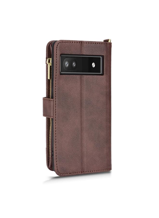 زبون جراب هاتف Google Pixel 6a من الجلد بسحاب من نسيج الليتشي - Image 3