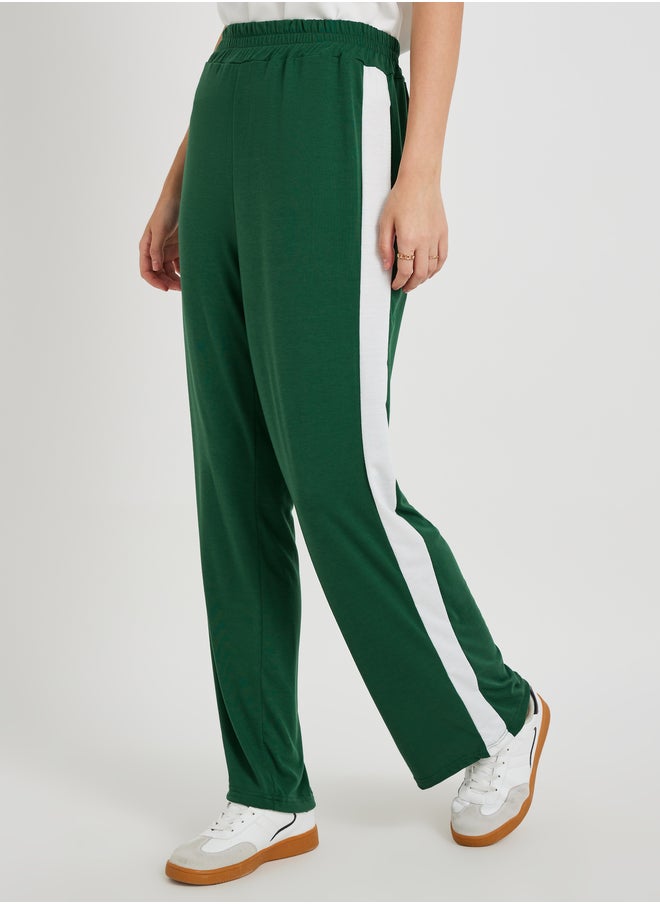 Take Two Side Striped Wide Leg Pants with Elasticated Waistband  - Image 2