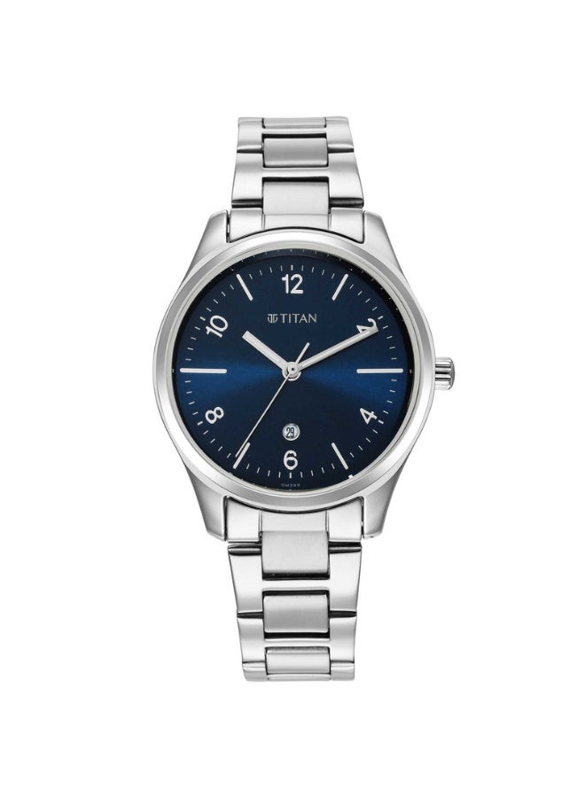 TITAN Trendsetters Women’s Watch 2639SM07 – Blue Dial, Stainless Steel Strap, Quartz Movement - Image 1