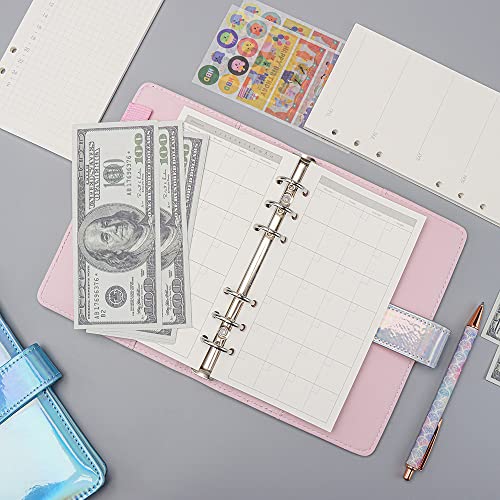 AxeWoodz A6 Refill Paper 3 Pack Undated Daily Weekly Monthly Binder Inserts 6-Hole Punched Filler Paper Planner Refills, 135 Sheets/270 Pages Refillable Planner Binder Papers - Image 4