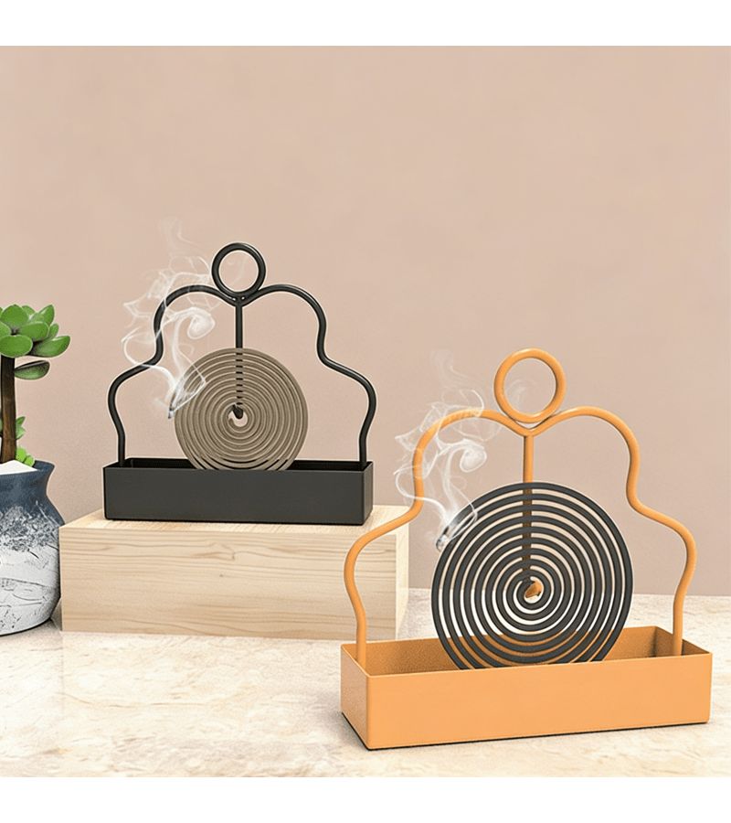 Green Rust Proof Mosquito Coil Burner Holder Incense Tray - Image 4