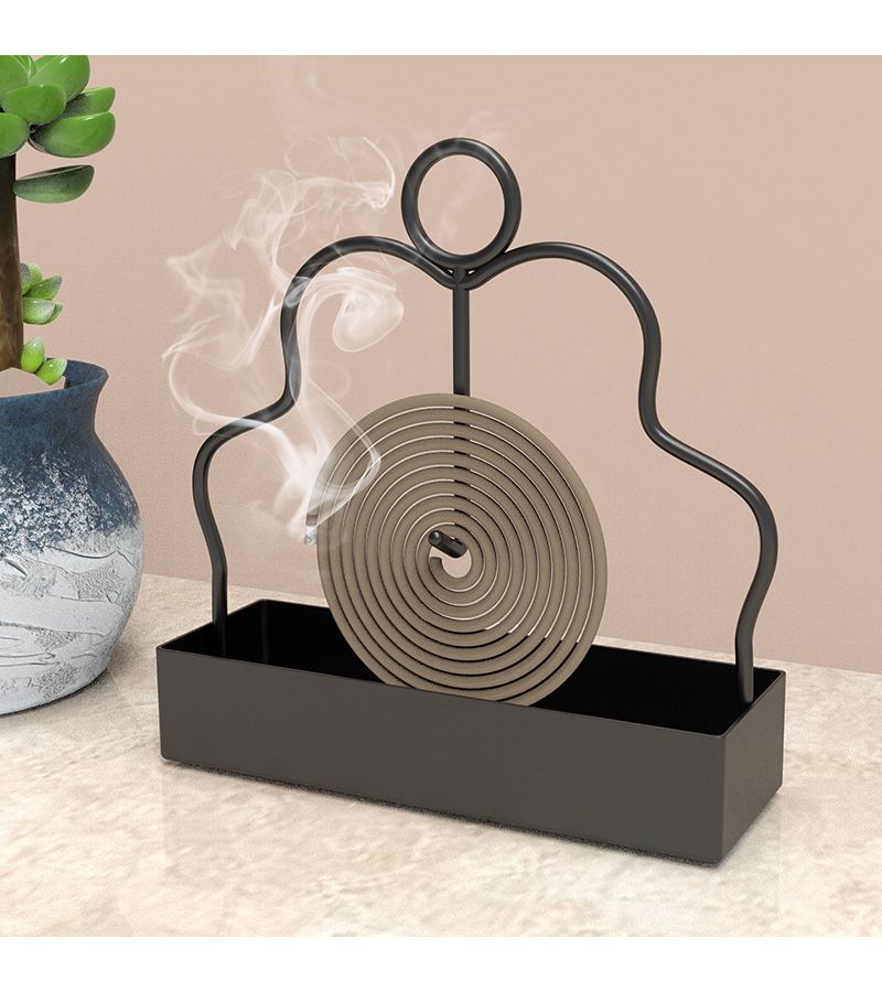 Green Rust Proof Mosquito Coil Burner Holder Incense Tray - Image 1