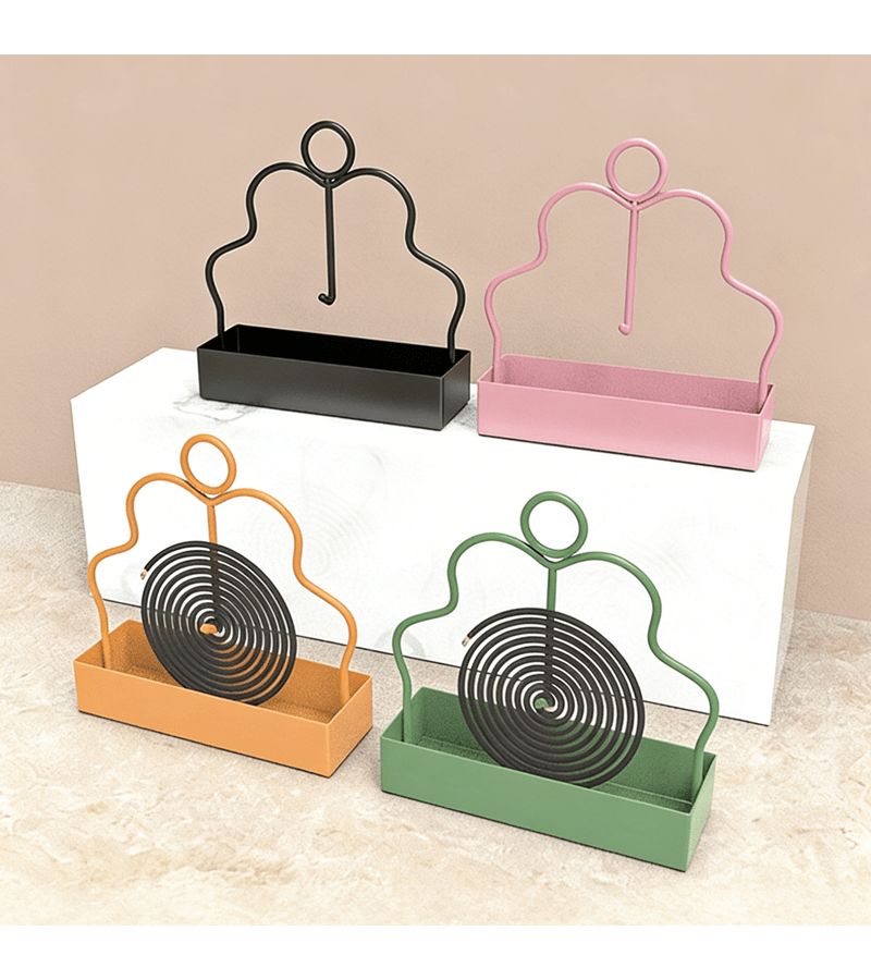 Green Rust Proof Mosquito Coil Burner Holder Incense Tray - Image 2