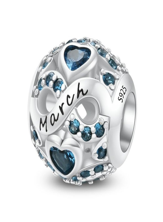 ChenYuTe Birthstone Charms for Bracelet 925 Sterling Silver Bead Charm Happy Birthday Charm Jewelry Gift for Women - Image 1