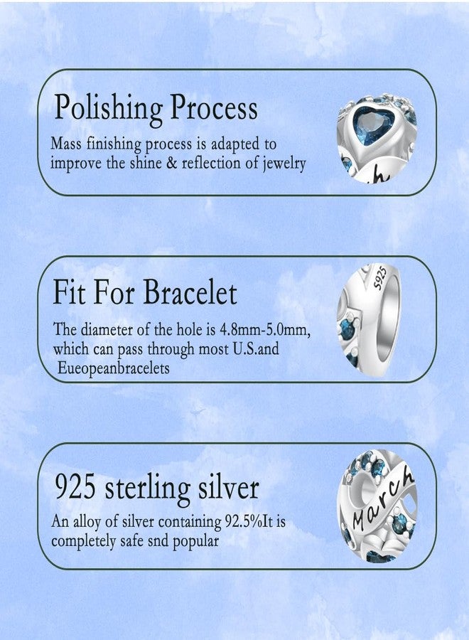 ChenYuTe Birthstone Charms for Bracelet 925 Sterling Silver Bead Charm Happy Birthday Charm Jewelry Gift for Women - Image 4