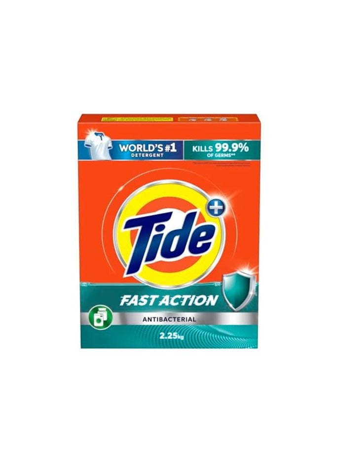 Tide Antibacterial Fast action Laundry Detergent Powder, 2.25 KG - Image 1