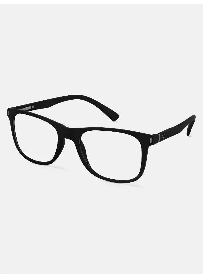 Woggles Noir Black Square Blue Screen Glasses