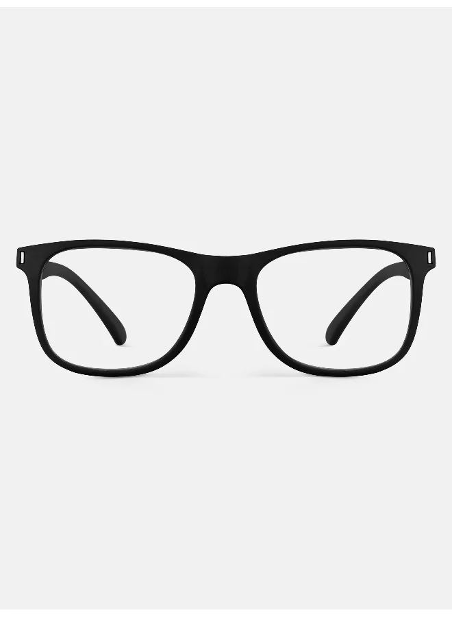 Woggles Noir Black Square Blue Screen Glasses