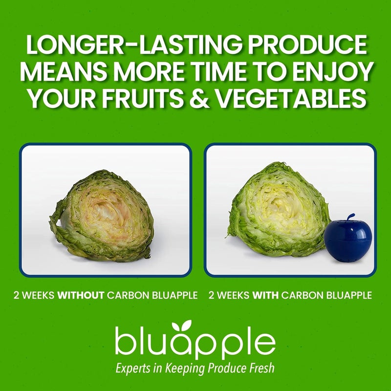 Bluapple Produce Saver Ethylene Gas Absorber 1 Year Refill Kit with Activated Carbon - 8 Packets (9 Grams Classic + 4 Grams of Carbon Each) - Keeps Fruits & Vegetables Fresher Longer, Produce Storage - Image 3