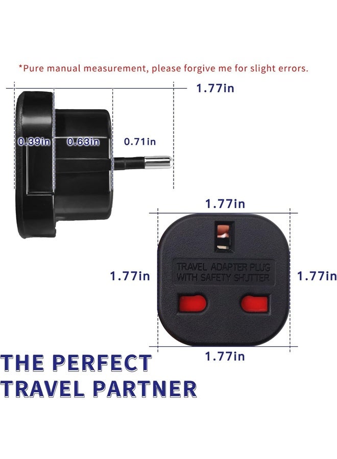 Uk to European Plug Adapter, Travel Adapter, Travel Plugs Uk to Eu, European Plug Adapter C, E, F - Image 4